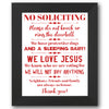 No Soliciting Stencil