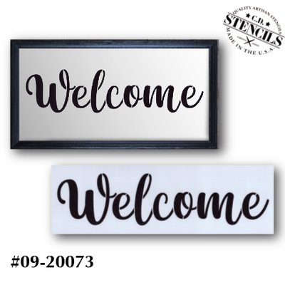 Welcome Script Stencil