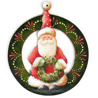 Santa Circle Ornament