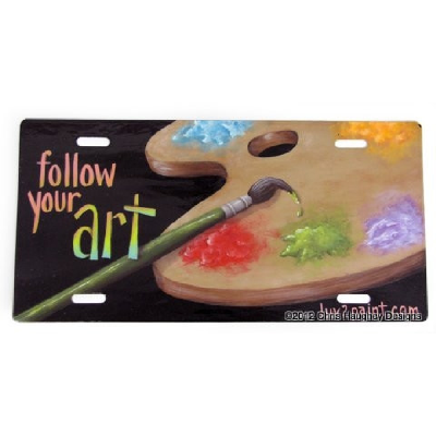 Follow Your Art License Plate Pattern