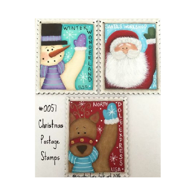 Christmas Postage Stamp Ornaments E-Pattern