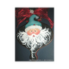 Turquoise Santa Ornament E-Pattern