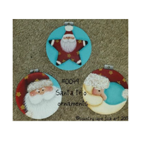 Santa Trio Ornaments E-Pattern