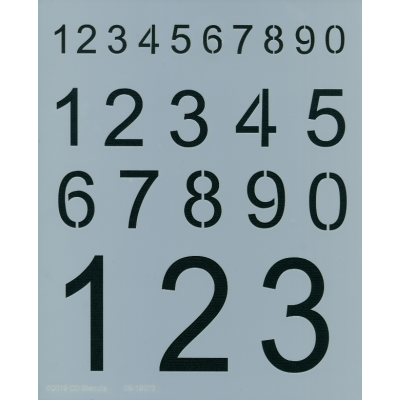 Numbers Stencil