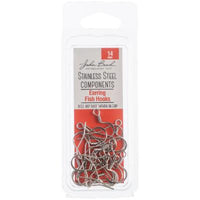 Stainless Steel Fish Hook Earrings - 20pcs pack