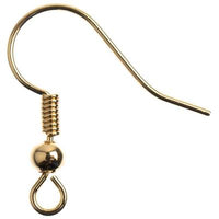 18kt Gold Fish Hook Earrings - 22pcs pack
