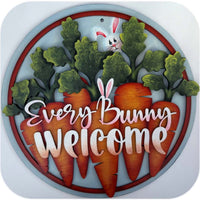 Bunny Welcome Door Hanger E-Pattern by Linda O' Connell, TDA