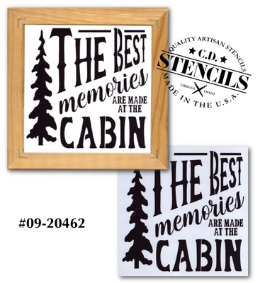 Best Memories Cabin Stencil