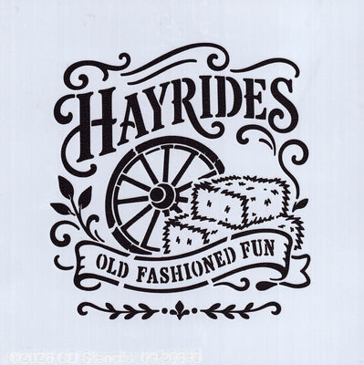 Hayrides Stencil