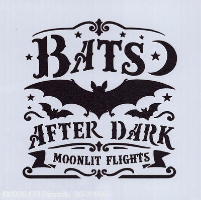 Bats After Dark Mini Stencil
