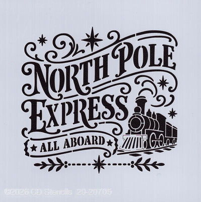North Pole Express Mini Stencil