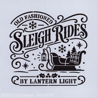 Sleigh Rides Mini Stencil