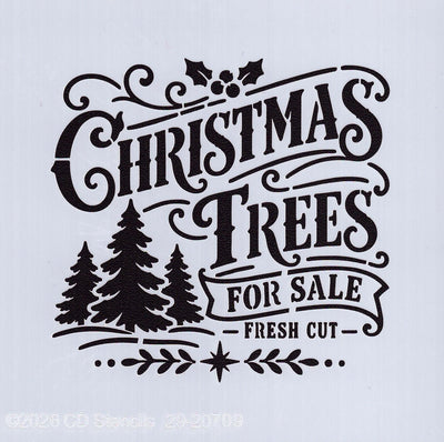 Christmas Trees Mini Stencil
