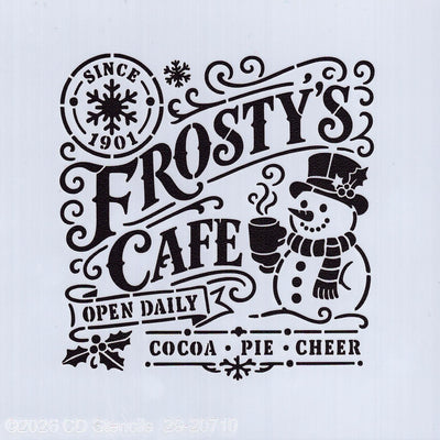 Frosty's Cafe Mini Stencil