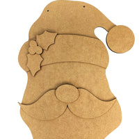 Merry Santa Layered Plaque