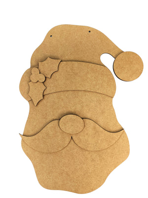 Merry Santa Layered Plaque