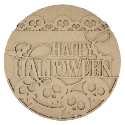 Happy Halloween Skull Hanger