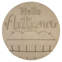Hello Autumn Apple Basket Hanger