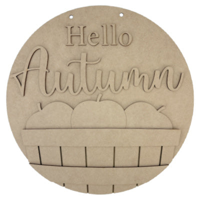 Hello Autumn Apple Basket Hanger