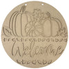 Welcome Pumpkins Outline Hanger