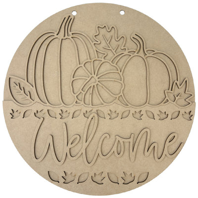 Welcome Pumpkins Outline Hanger