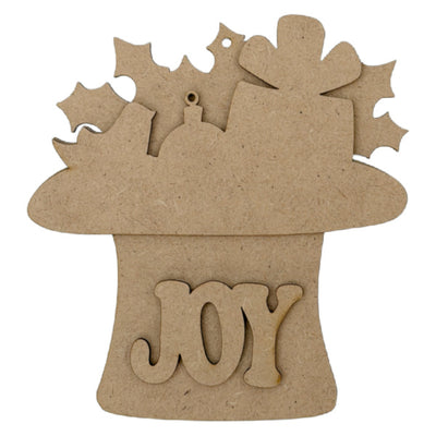 Joy Top Hat Ornament Enchanted Winter