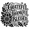 Grateful Thankful Blessed Mini Stencil