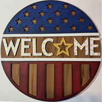 Patriotic Welcome Door Hanger