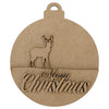 Merry Christmas Deer Ornament Enchanted Winter