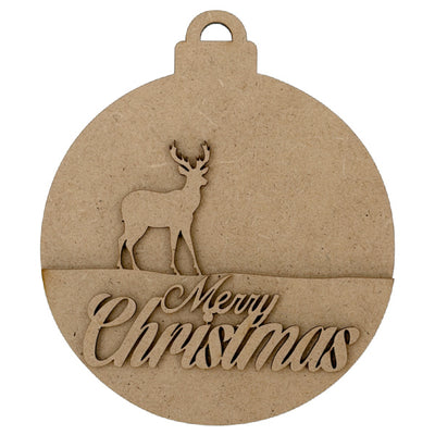 Merry Christmas Deer Ornament Enchanted Winter