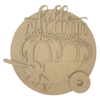 Hello Autumn Wheelbarrow Hanger