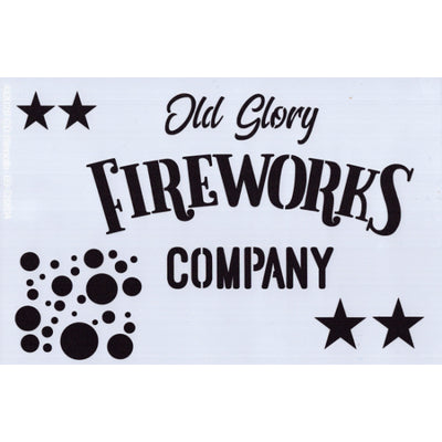 Old Glory Fireworks Stencil