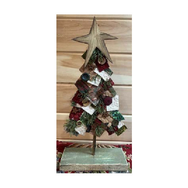 Quilt Wood Tree and Ornament E-Pattern By Betty Bowers