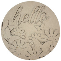Welcome Daisies and Butterflies Hanger
