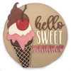 Hello Sweet Summer Ice Cream Hanger