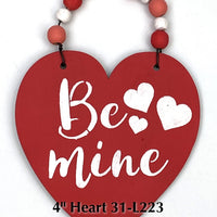 4" Heart Ornaments - 20 Pack