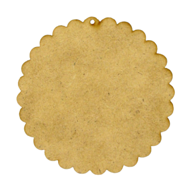 4" Round Scallop Ornament - 20 Pack