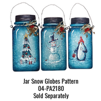 6" Mason Jar Ornament - 20 Pack