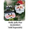Holly Jolly Santa Ornament By Linda O'Connell