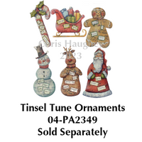 Candy Cane Tinsel Tune Ornament