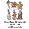 Santa Tinsel Tune Ornament