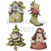Meow-y Dog-mas Ornaments E-Pattern by Chris Haughey