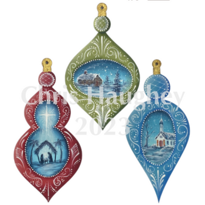 Yesteryear Ornaments Pattern by Chris Haughey