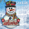 Snowman Greetings Door Hanger Pattern by Chris Haughey