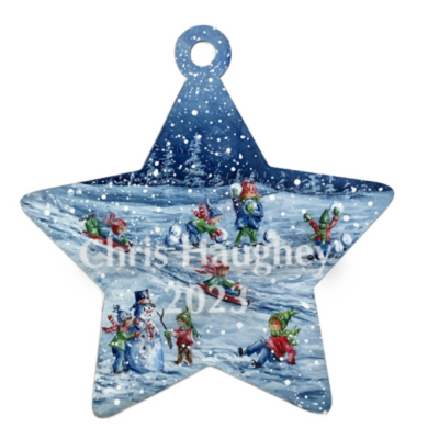 Children Playing Ornament Pattern by Chris Haughey