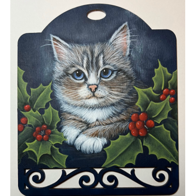 Christmas Holly Kitten E-Pattern By Debbie Cushing
