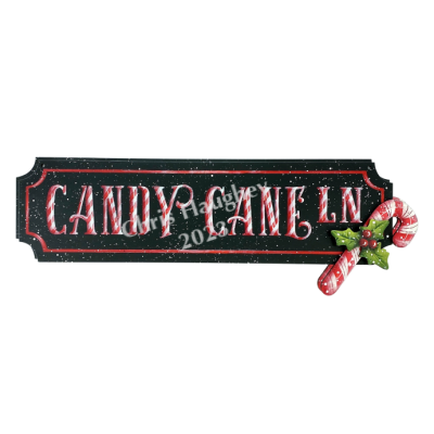 Candy Cane Lane Street Sign E-Pattern by Chris Haughey