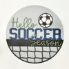 Hello Soccer Door Hanger