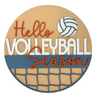 Hello Volleyball Door Hanger