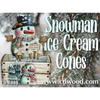 Snowman Ice Cream Cones Large Treat Box E-Pattern by Chris Haughey